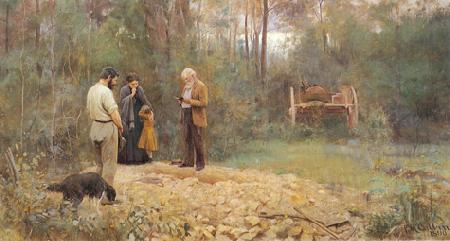Frederick Mccubbin A Bush Burial Spain oil painting art